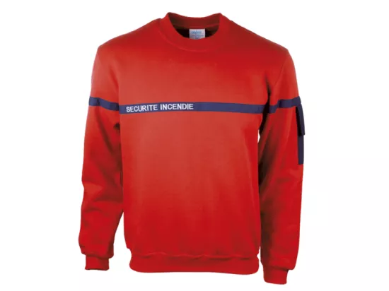 Sweat-shirt Sécurité Incendie - Rouge