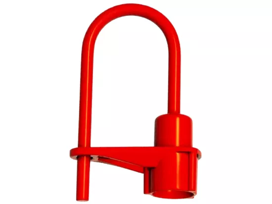 Cadenas pompier rouge pour clé triangle 14 mm