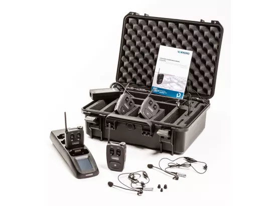 Système de communication radio Vokkero Guardian Plus - Kit de 3 utilisateurs avec oreillettes