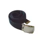 Ceinture pompier en sangle marine 33 mm avec boucle et embouts nickel blanc.