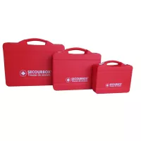 Trousse de secours vide rouge non compartimentée en polypropylène