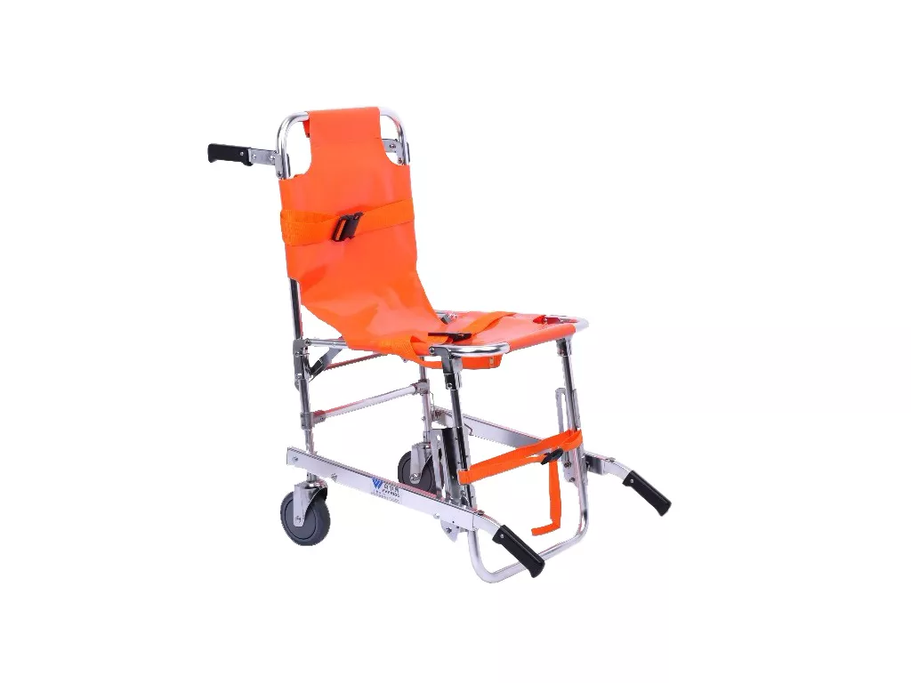 Chaise d'escalier - Chaise d'évacuation d'escalier pliable - Avec sangles  de retenue pour patients - Charge maximale : 350 lb : : Jardin