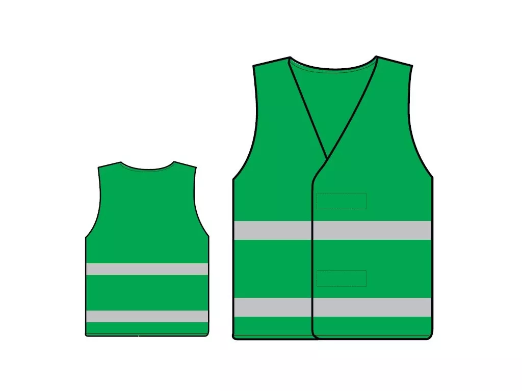 Gilet haute visibilité vert prairie - Vêtements haute visibilité