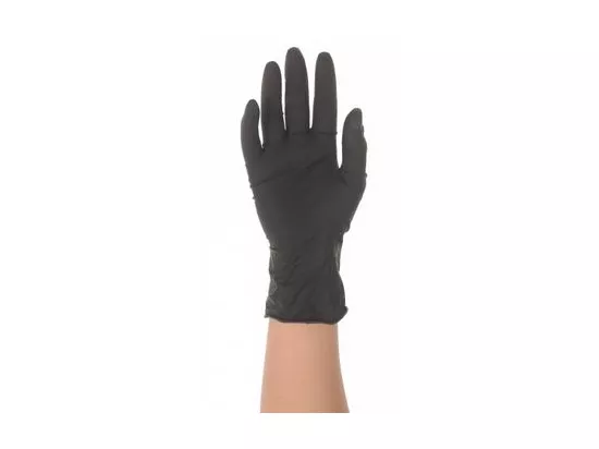 Gants nitrile noir non poudré - boîte de 100 gants